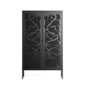 Black Potted Plant - Cabinet - Konrad Blaszczyk - Antracite - Overlay Glass