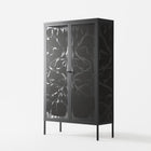 Black Potted Plant - Cabinet - Konrad Blaszczyk - Antracite - Overlay Glass