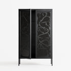 Black Potted Plant - Cabinet - Konrad Blaszczyk - Antracite - Overlay Glass