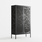 Black Potted Plant - Cabinet - Konrad Blaszczyk - Antracite - Overlay Glass