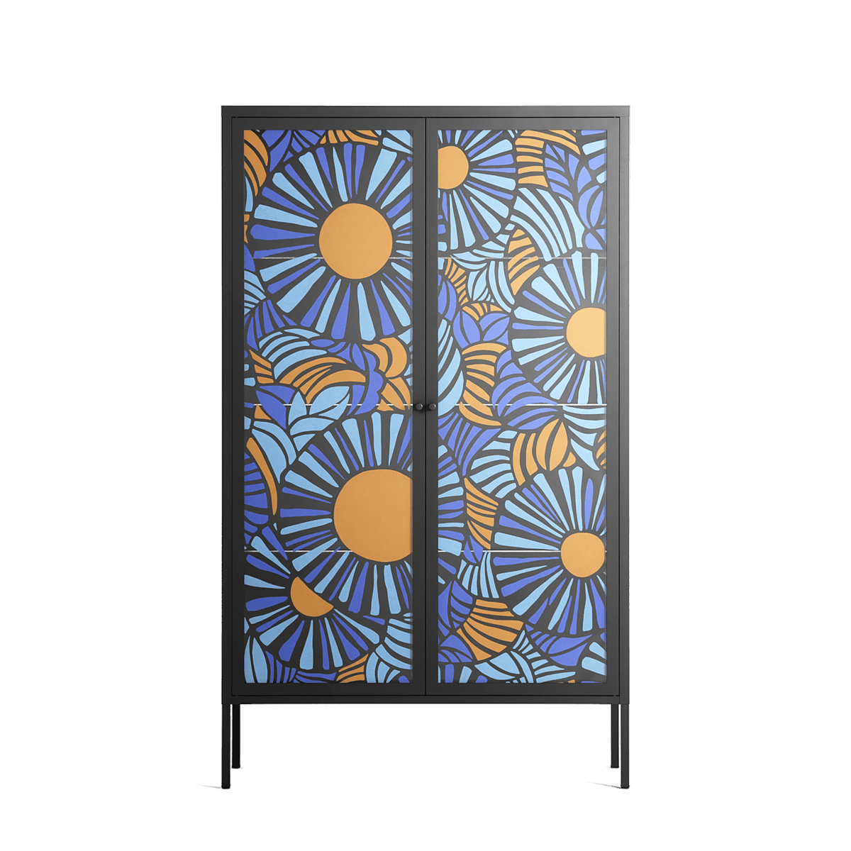 Bellis Bounty - Cabinet - Amy Suther - Antracite - Overlay Glass
