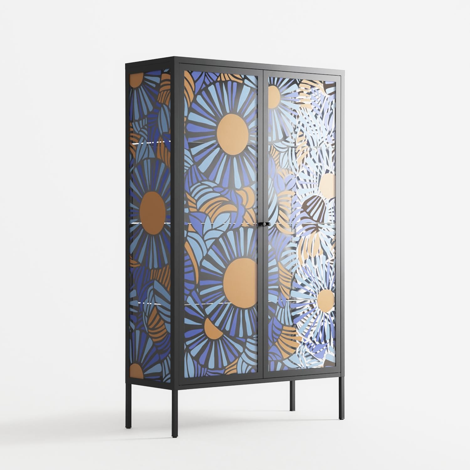 Bellis Bounty - Cabinet - Amy Suther - Antracite - Overlay Glass
