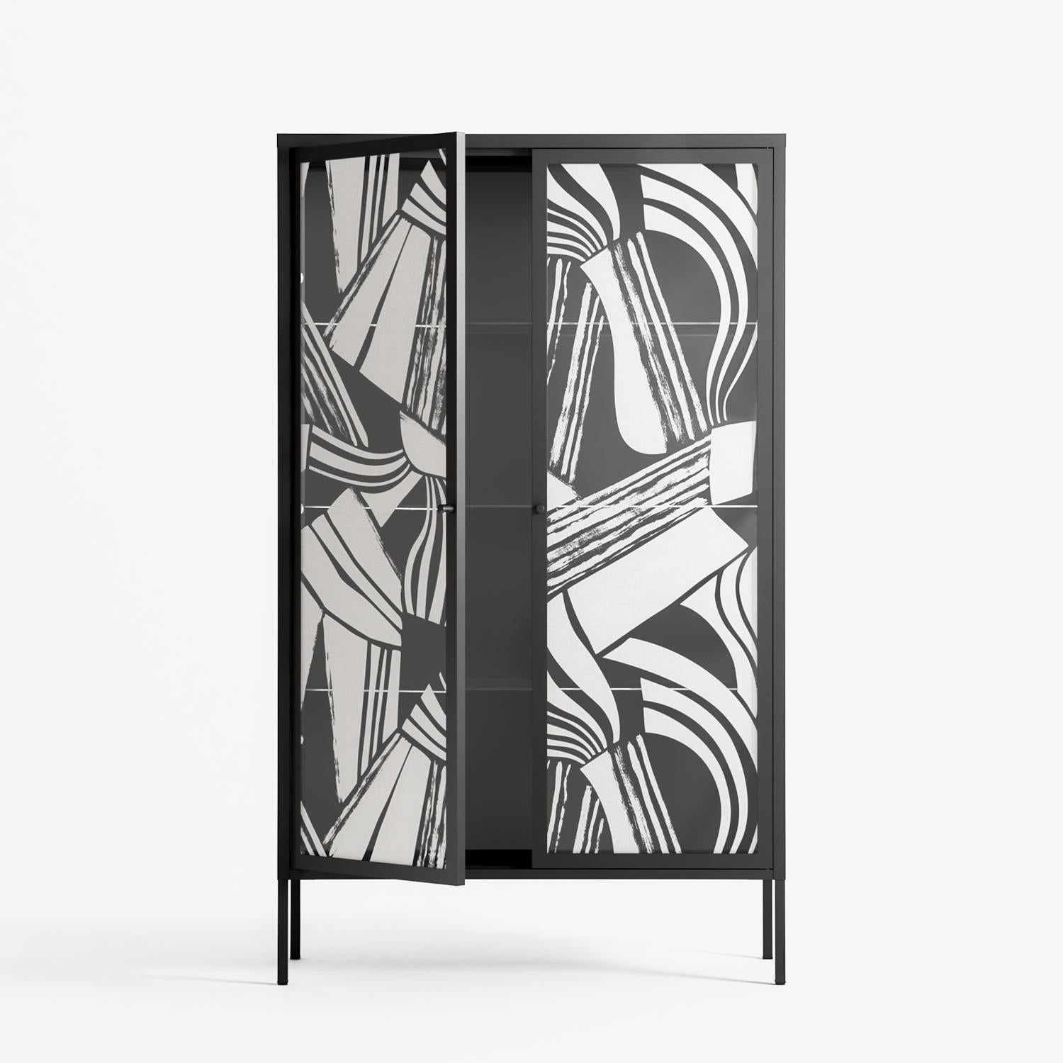 Touch the Ground - Cabinet - Amy Suther - Antracite - Overlay Glass