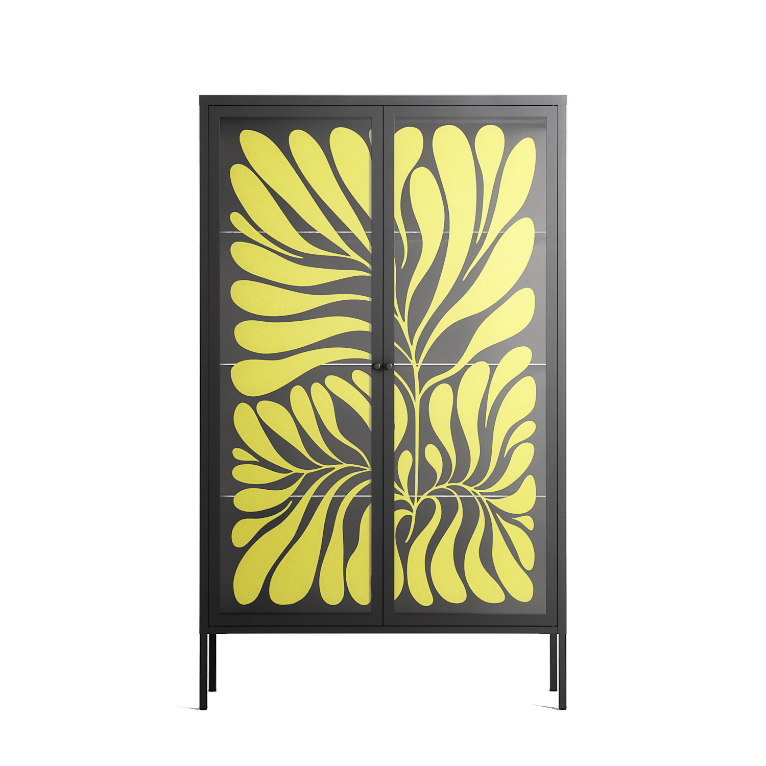Alaria - Cabinet - Amy Suther - Antracite - Overlay Glass