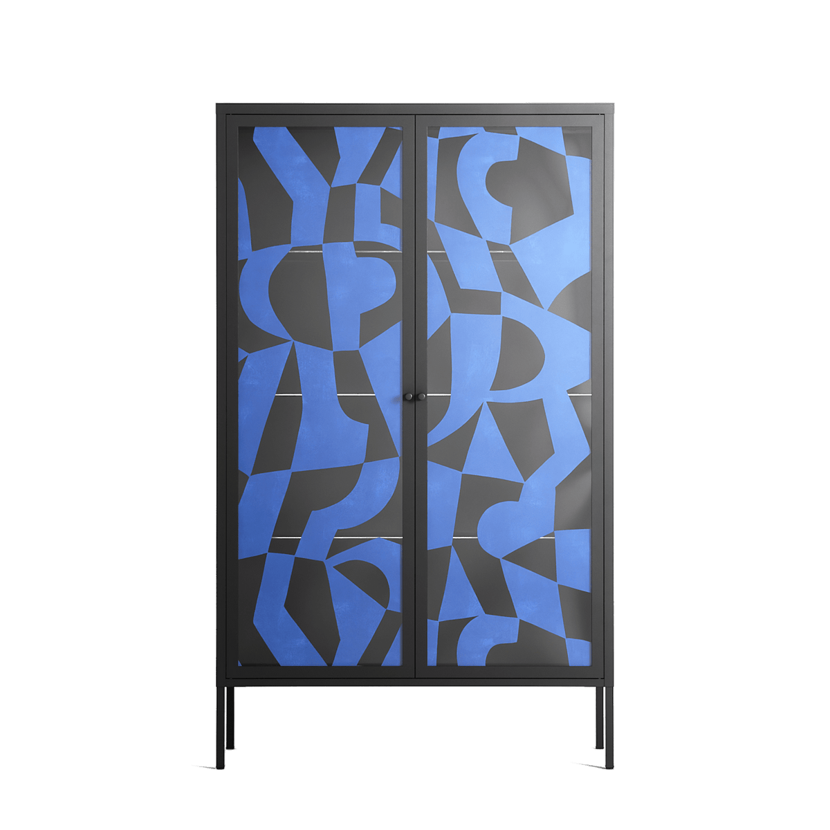 Santorini - Cabinet - Amy Suther - Antracite - Overlay Glass