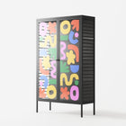 Fun Shapes - Cabinet - Sandra Hutter - Antracite - Overlay Glass