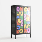 Fun Shapes - Cabinet - Sandra Hutter - Antracite - Overlay Glass