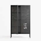 Barbed Bloom - Cabinet - Daphna Sebbane - Antracite - Overlay Glass