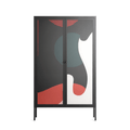 Plume - Cabinet - Rikki Hewitt - Antracite - Overlay Glass