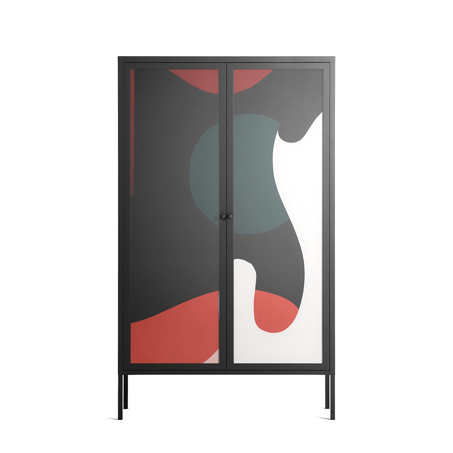 Plume - Cabinet - Rikki Hewitt - Antracite - Overlay Glass