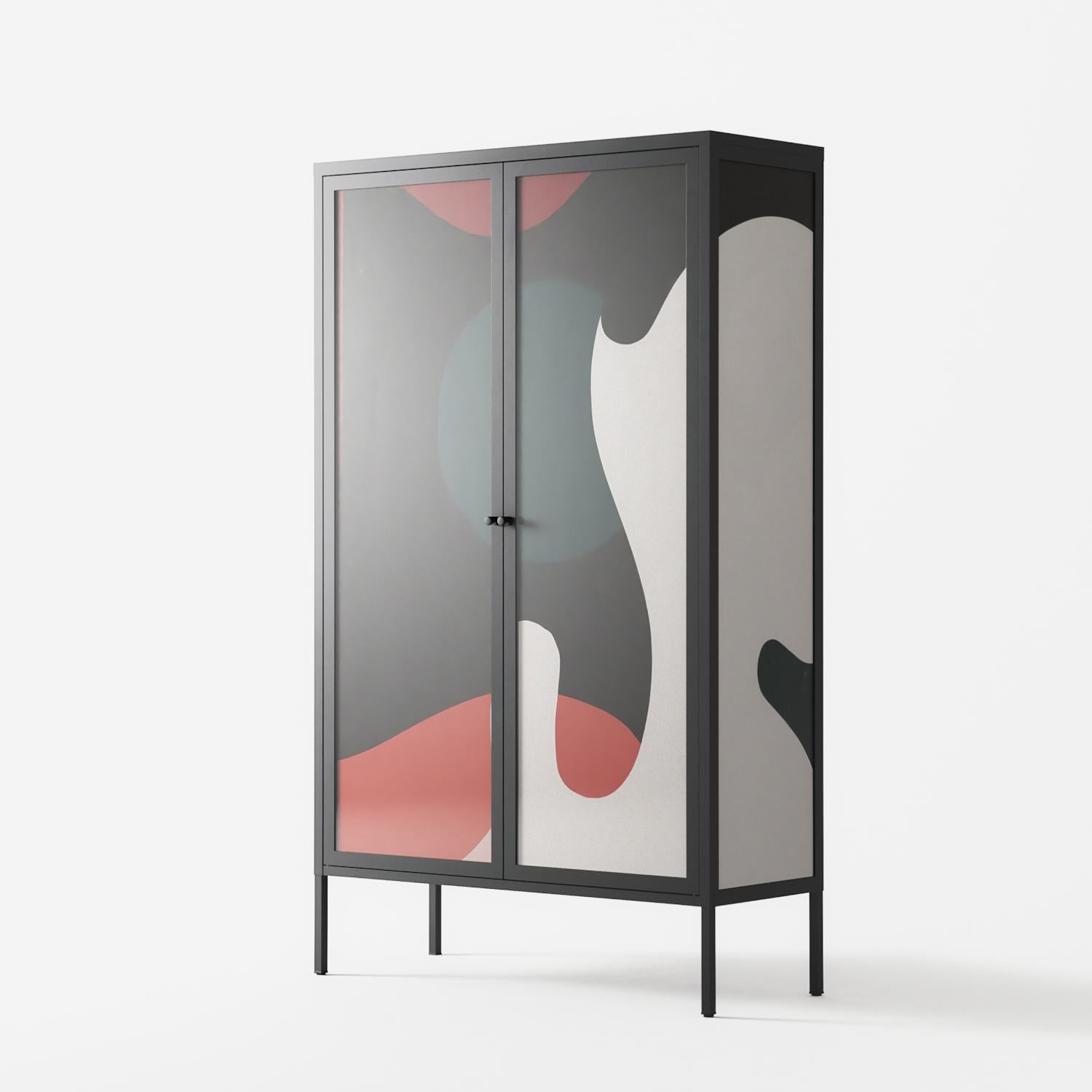 Plume - Cabinet - Rikki Hewitt - Antracite - Overlay Glass