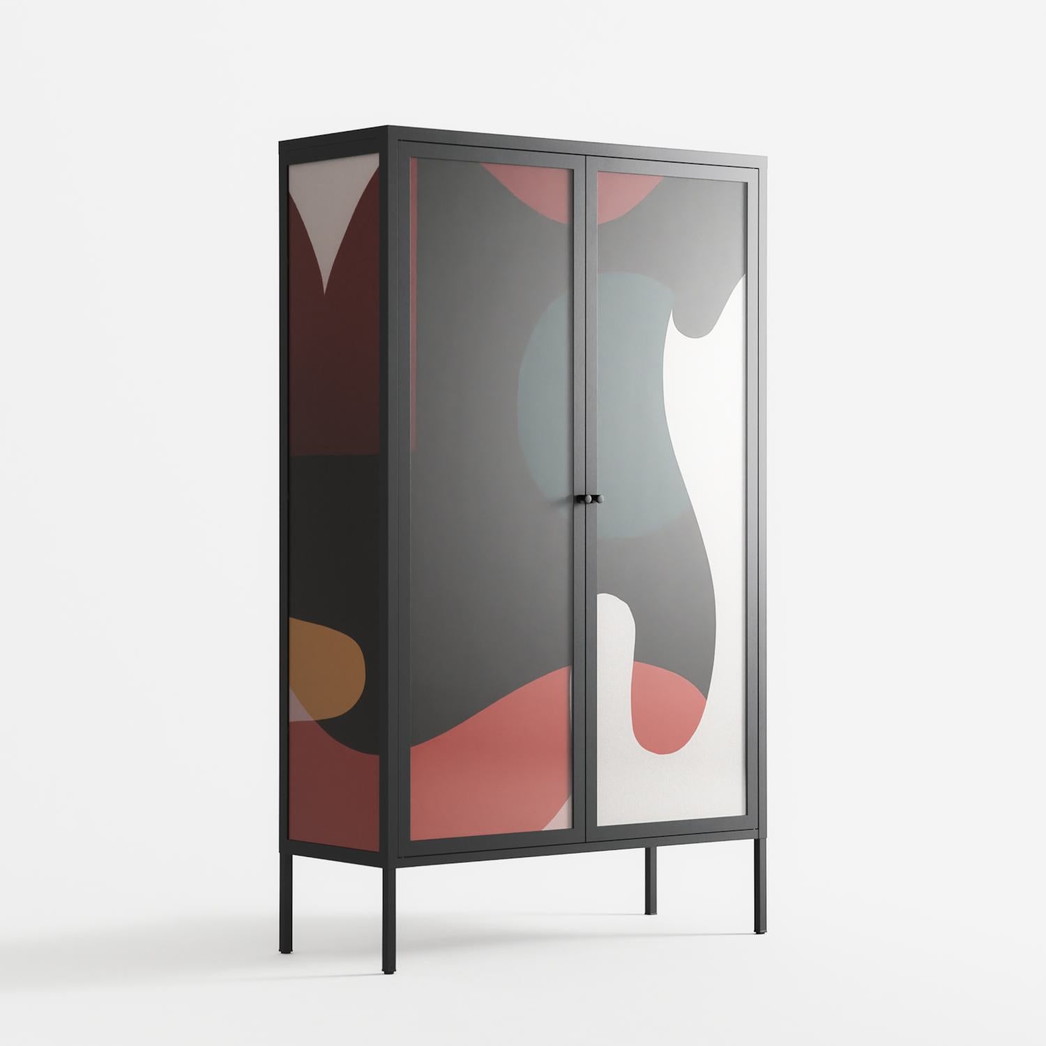Plume - Cabinet - Rikki Hewitt - Antracite - Overlay Glass
