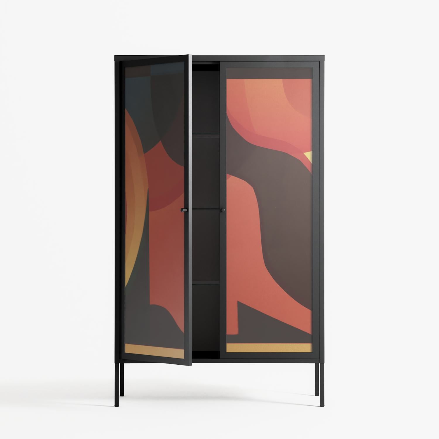 Swift - Cabinet - Rikki Hewitt - Antracite - Overlay Glass