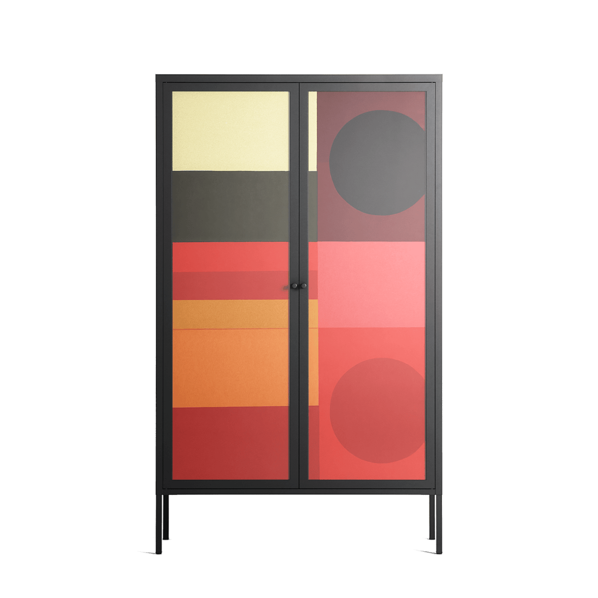 Turnstile - Cabinet - Rikki Hewitt - Antracite - Overlay Glass