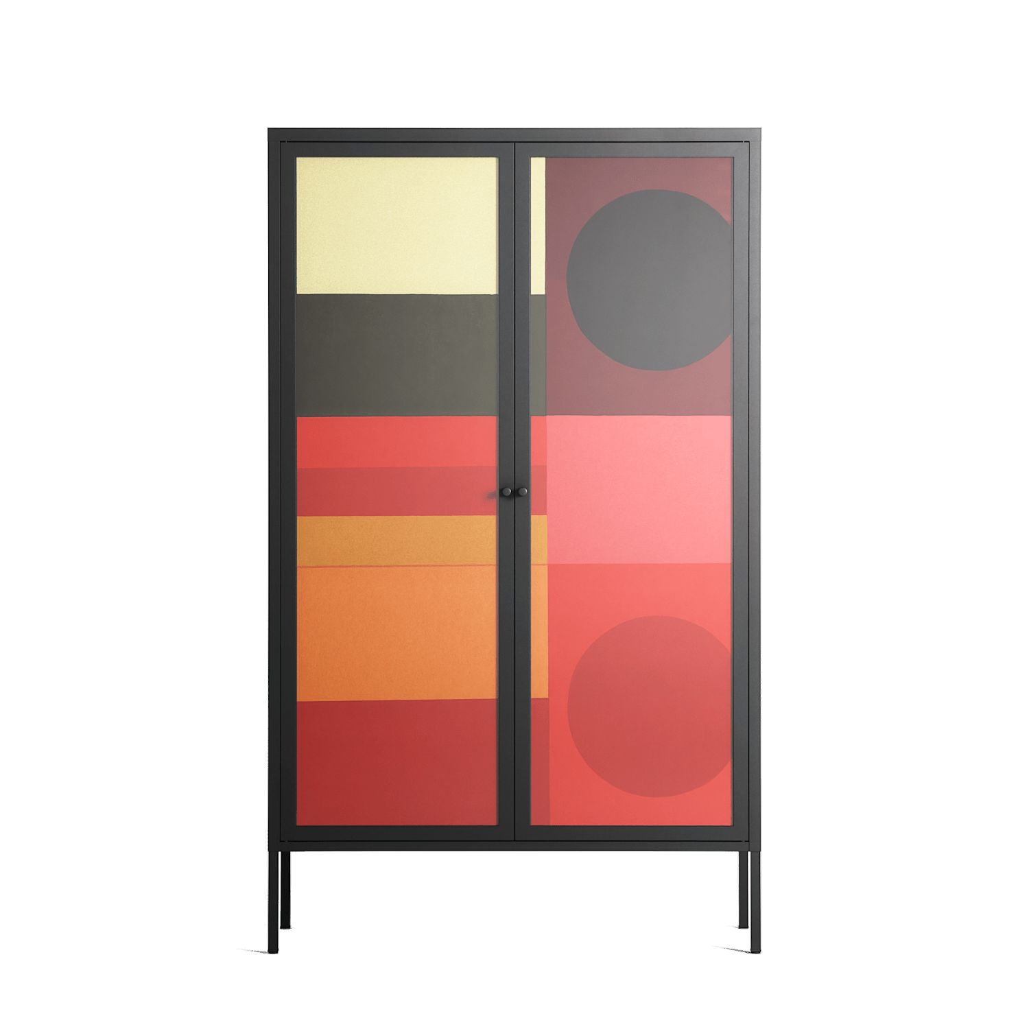 Turnstile - Cabinet - Rikki Hewitt - Antracite - Overlay Glass
