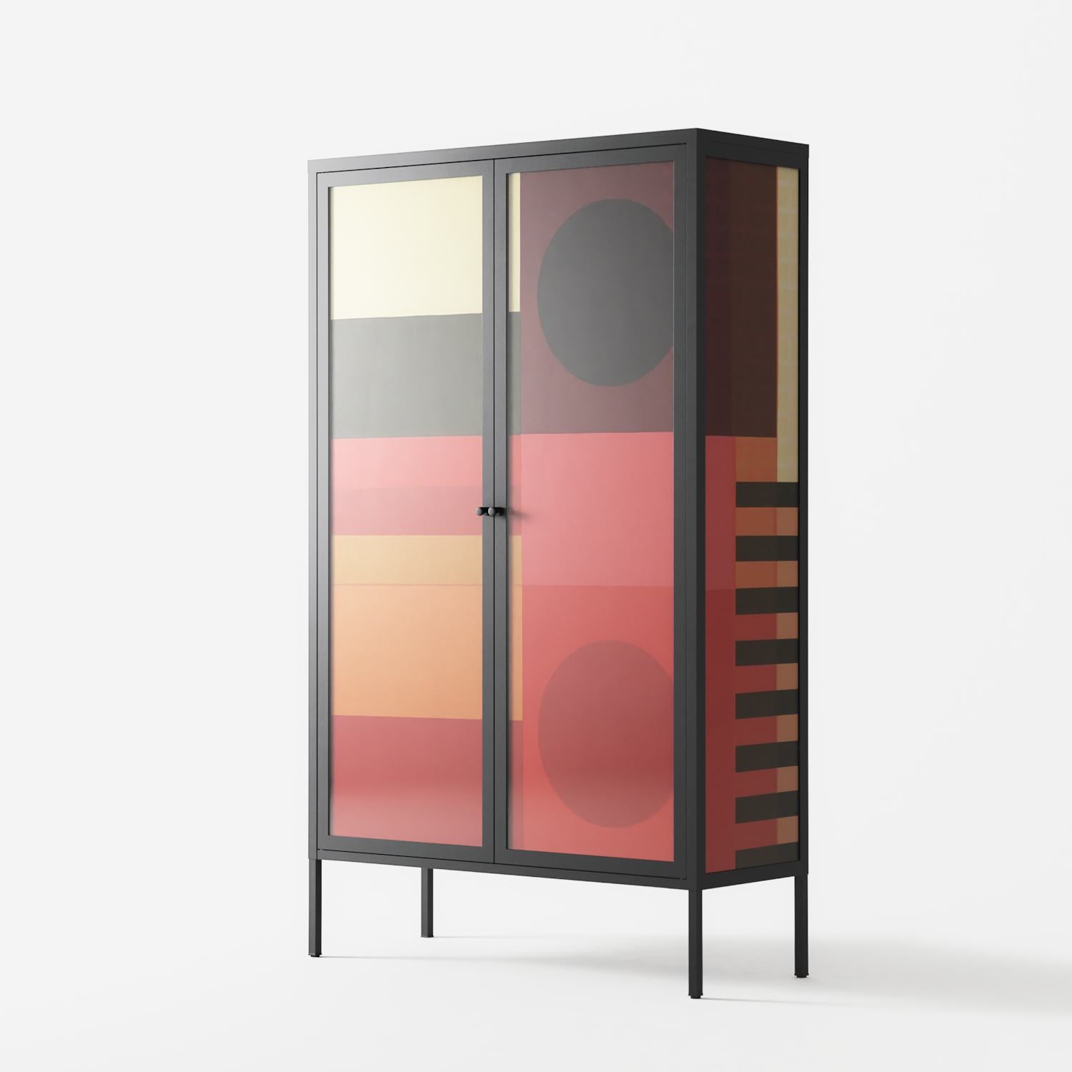 Turnstile - Cabinet - Rikki Hewitt - Antracite - Overlay Glass