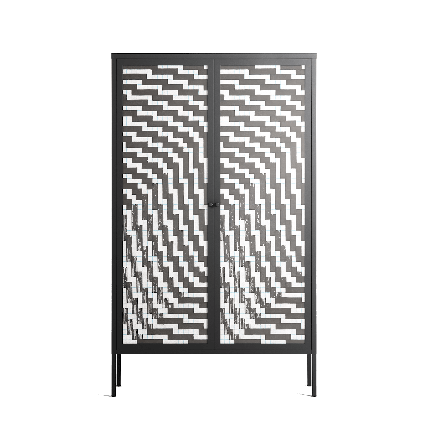 Wave In Wave - Cabinet - Guido De Boer - Antracite - Overlay Glass
