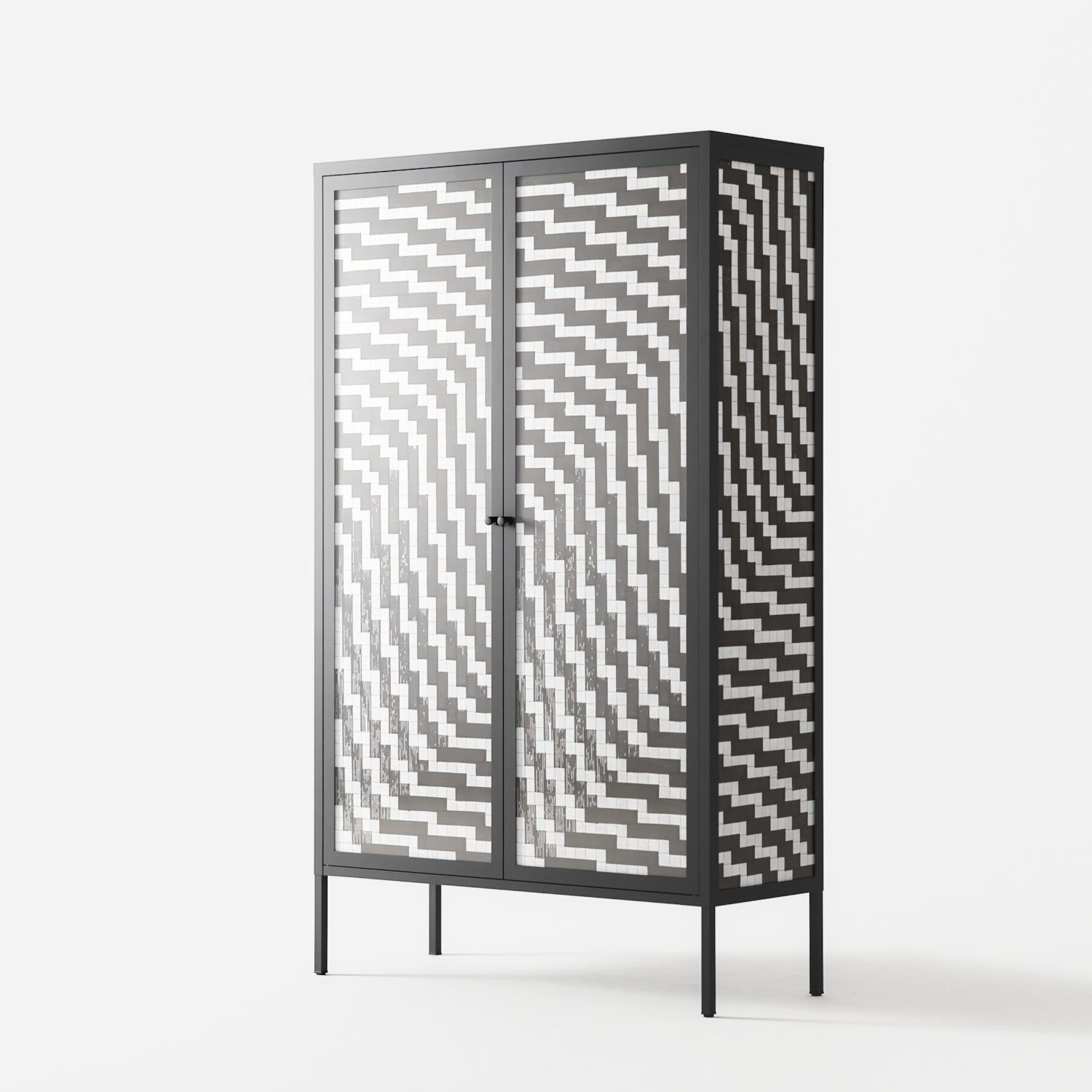 Wave In Wave - Cabinet - Guido De Boer - Antracite - Overlay Glass