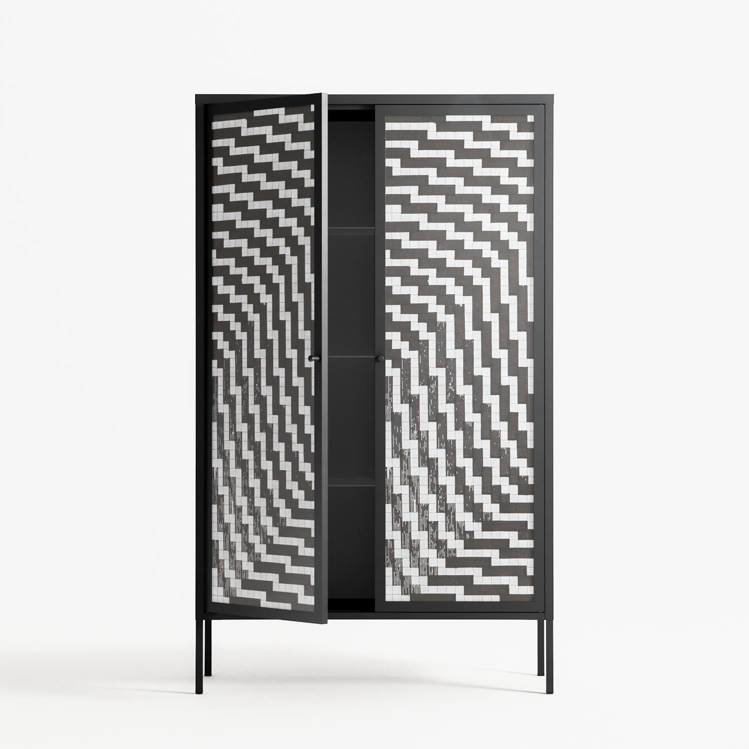 Wave In Wave - Cabinet - Guido De Boer - Antracite - Overlay Glass