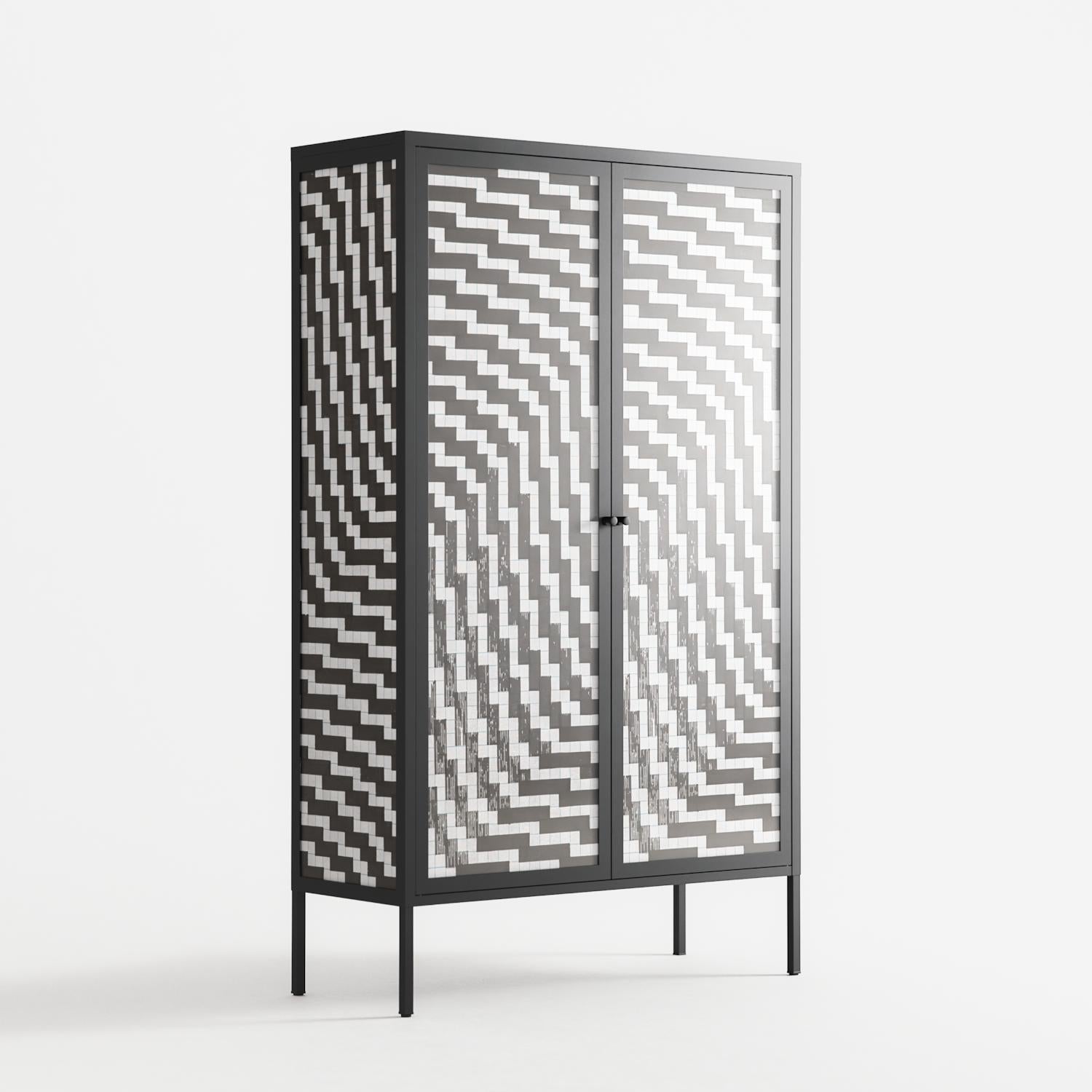 Wave In Wave - Cabinet - Guido De Boer - Antracite - Overlay Glass