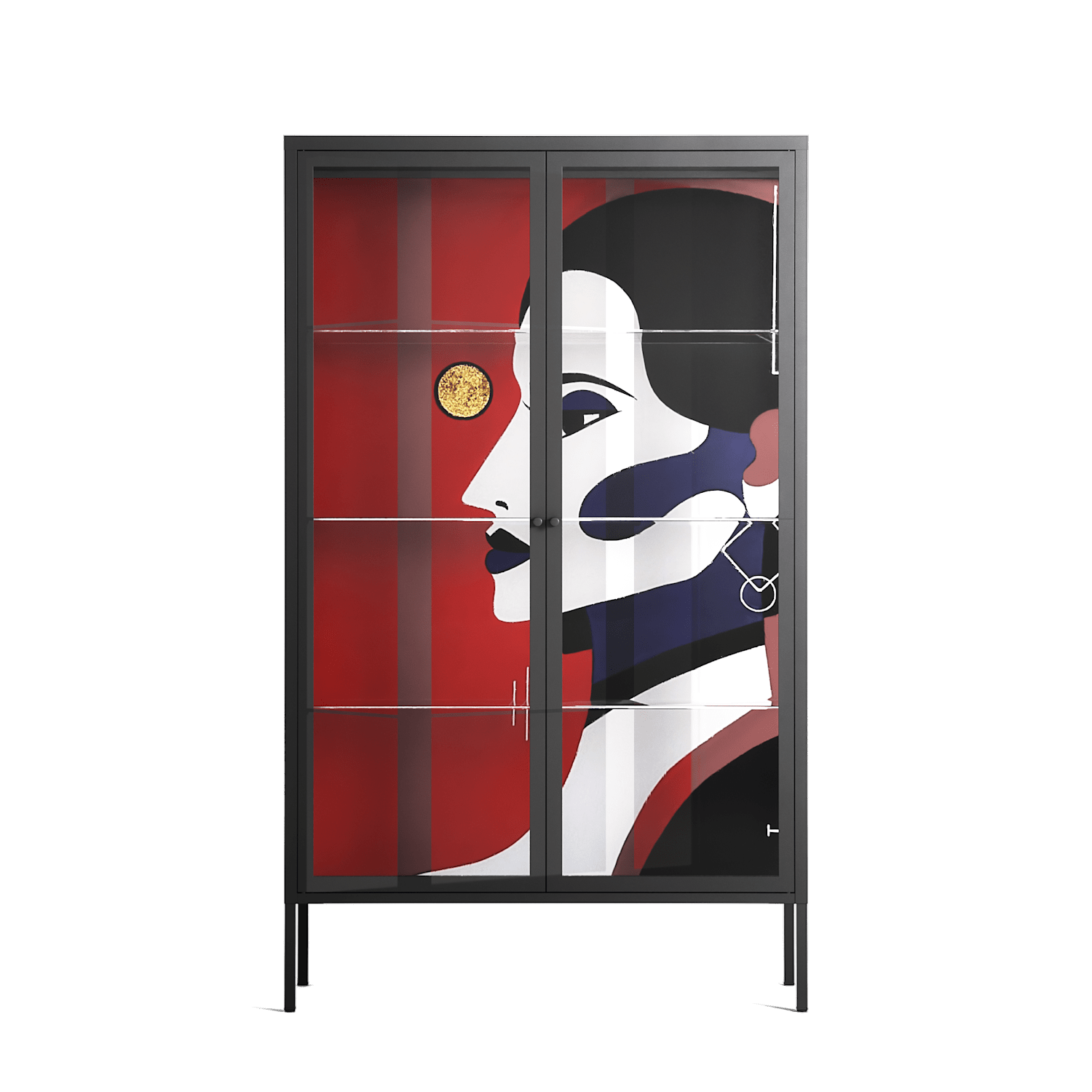 Unseen In Plain Sight - Cabinet - Mathilda Kienast - Antracite - Clear glass