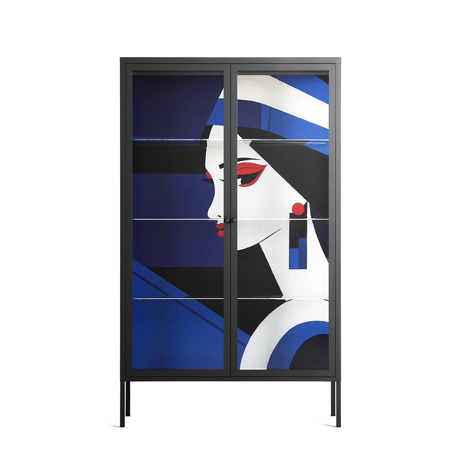 Beyond The Veil Of Consciousness - Cabinet - Mathilda Kienast - Antracite - Clear glass