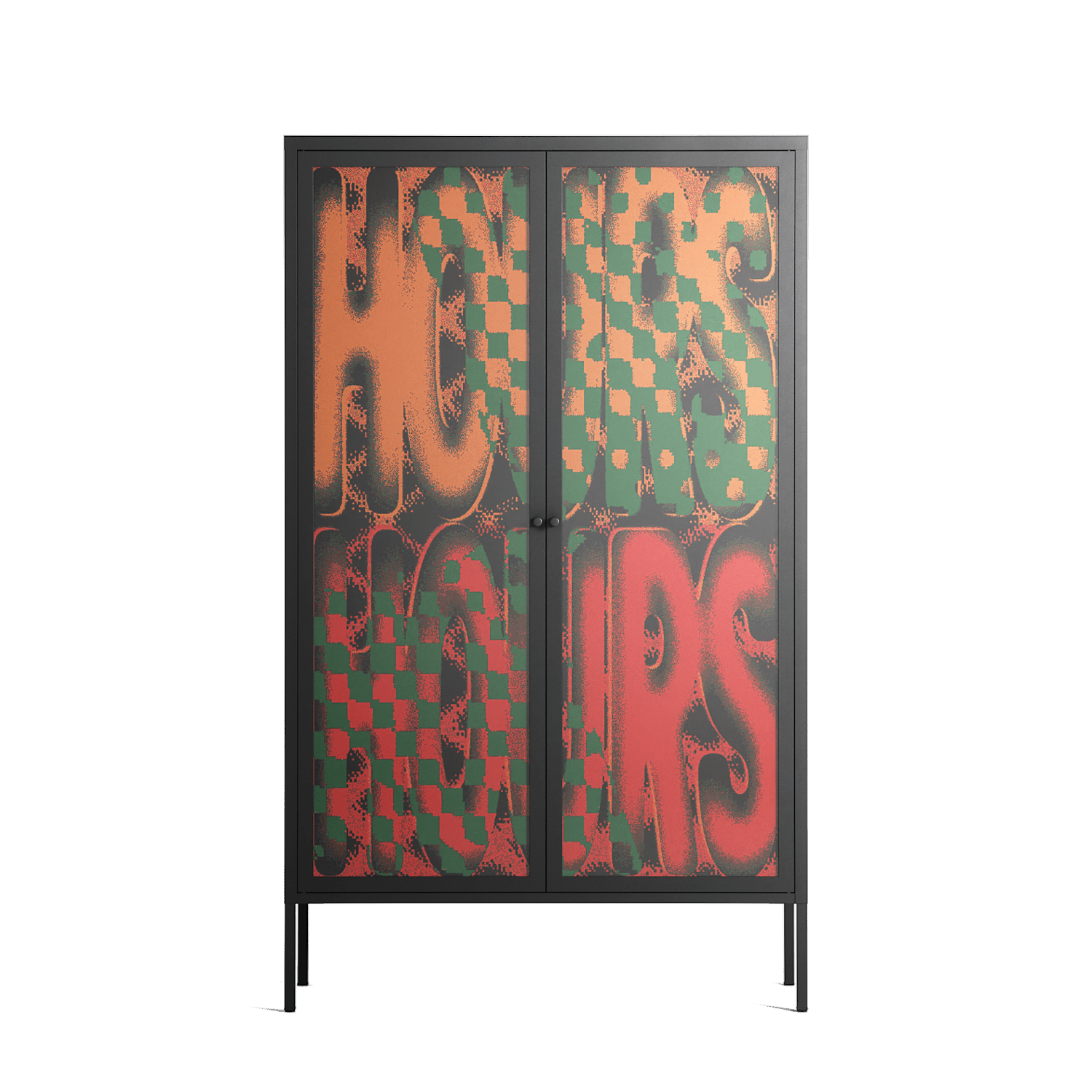 Hours - Cabinet - Oluwaseyi Samuel Adebayo - Antracite - Overlay Glass
