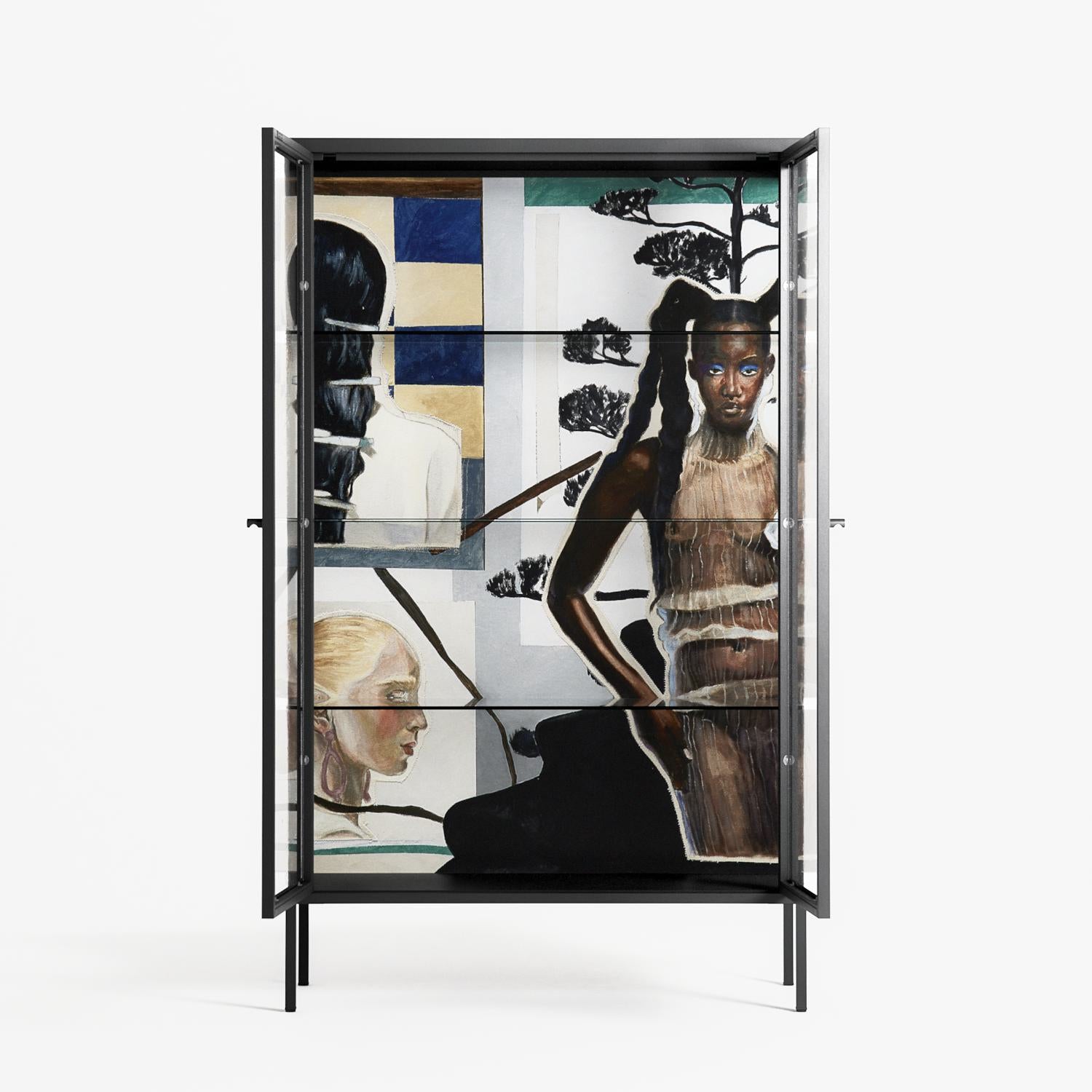 Dreaming With Open Eyes - Cabinet - Sophie Goudman-Peachey - Antracite - Clear glass
