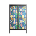 Shapes Blue - Cabinet - Lydia Greaves - Antracite - Clear glass