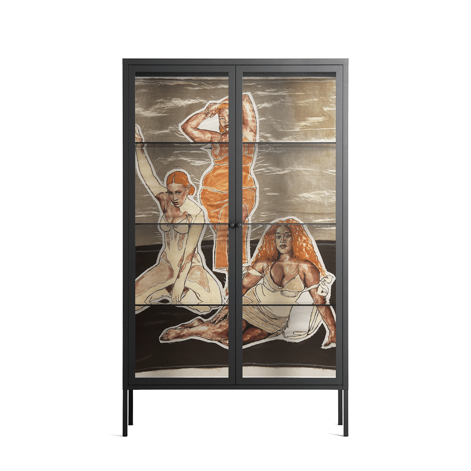 We Are Who We Are - Cabinet - Sophie Goudman-Peachey - Antracite - Clear glass