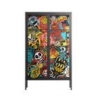 All The Stickers - Cabinet - Craig Watkins - Antracite - Clear glass