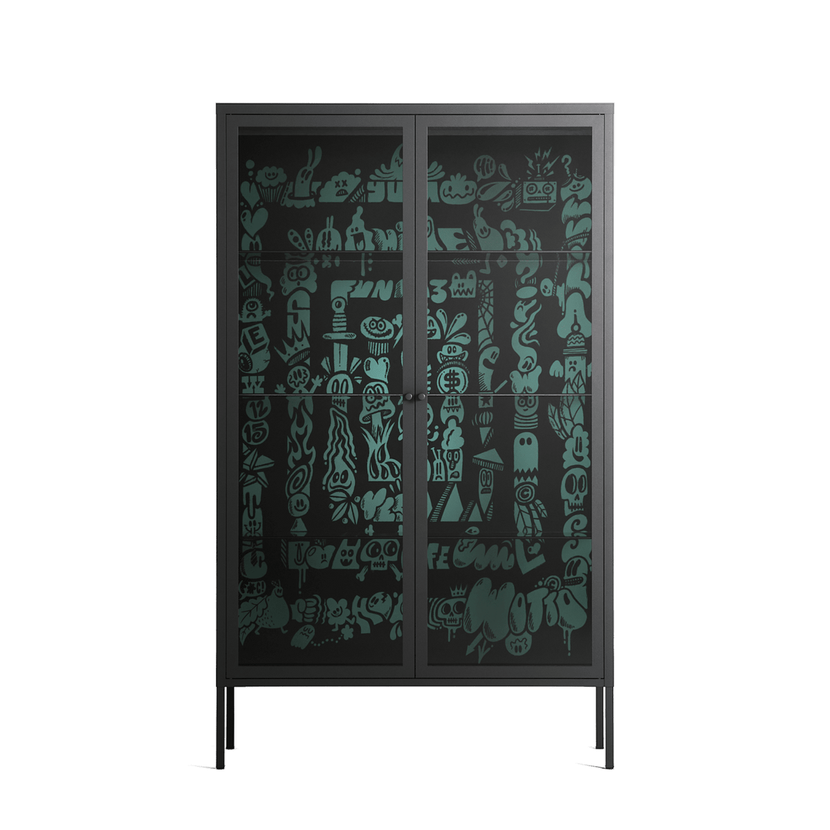 Optical Delusion - Cabinet - Craig Watkins - Antracite - Clear glass