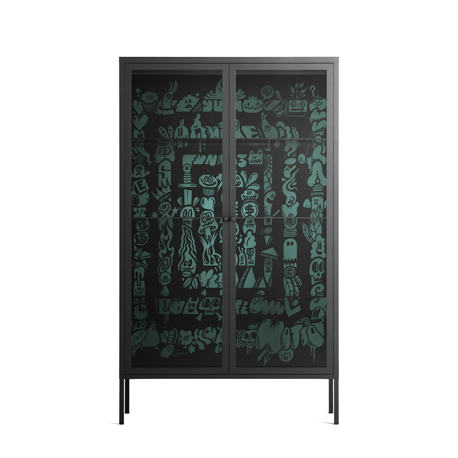 Optical Delusion - Cabinet - Craig Watkins - Antracite - Clear glass