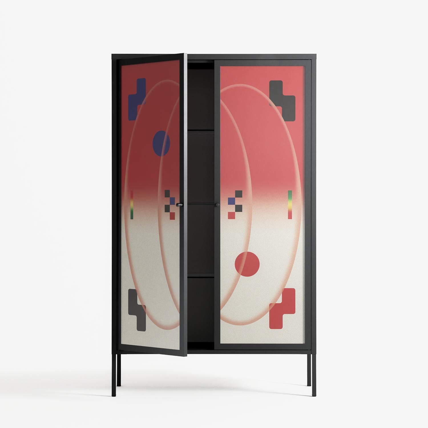 Parallel Mirage - Cabinet - Oluwaseyi Samuel Adebayo  - Antracite - Overlay Glass