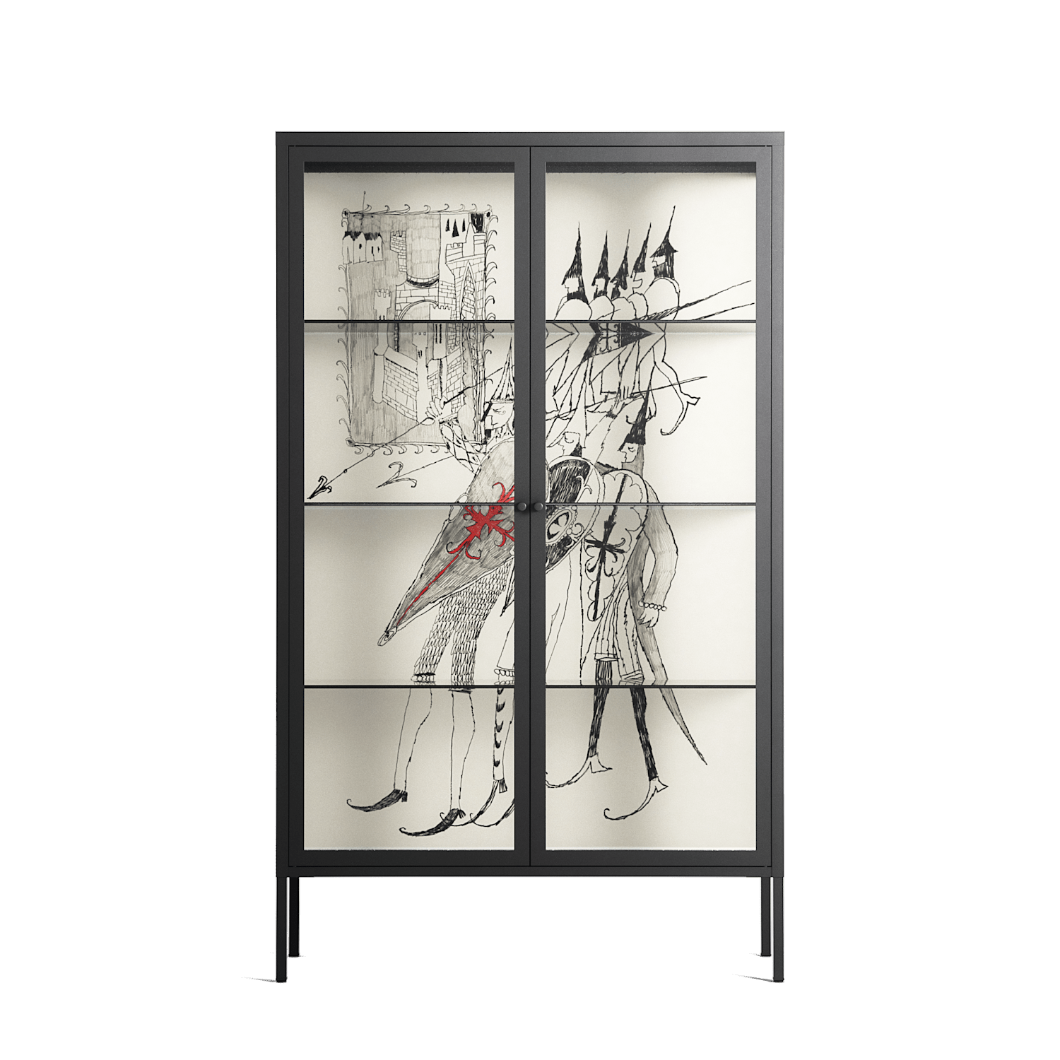 Bayeux - Cabinet - Naia Escribano - Antracite - Clear glass