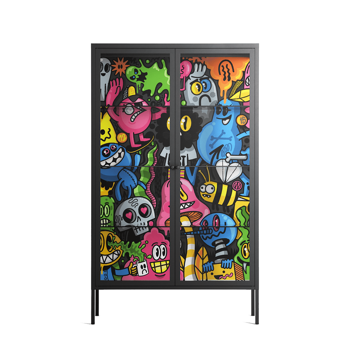 All The Good Guys - Cabinet - Craig Watkins - Antracite - Clear glass