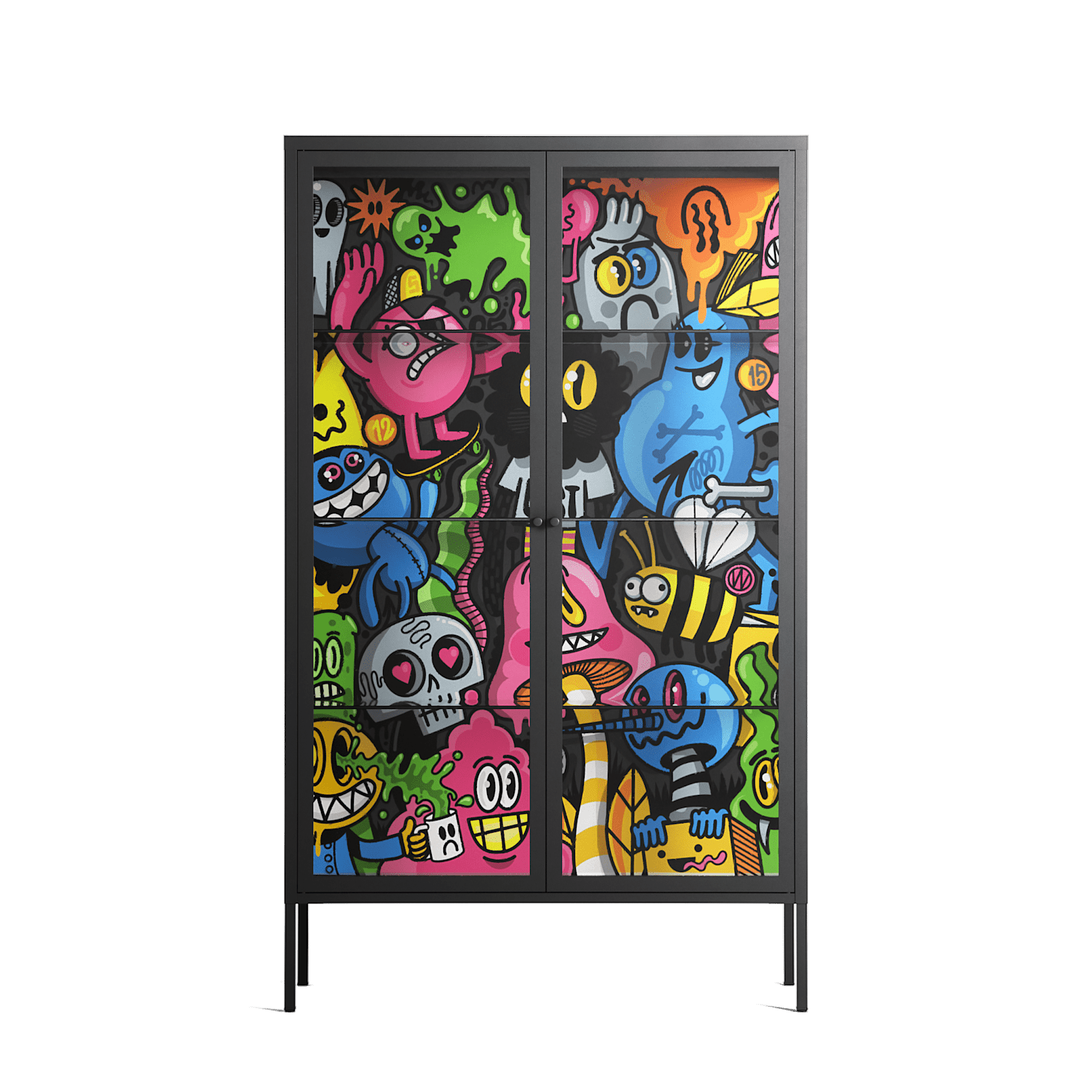 All The Good Guys - Cabinet - Craig Watkins - Antracite - Clear glass