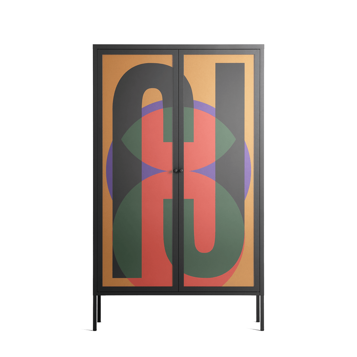 JJ - Cabinet - Oluwaseyi Samuel Adebayo - Antracite - Overlay Glass