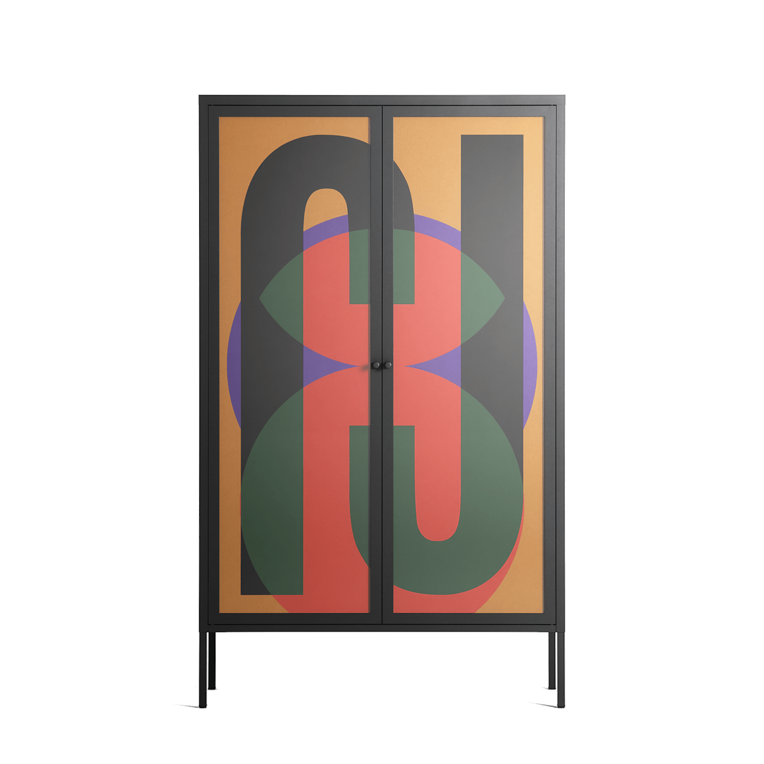 JJ - Cabinet - Oluwaseyi Samuel Adebayo - Antracite - Overlay Glass