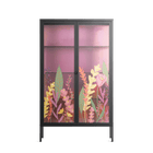 Abstract Flower Garden - Cabinet - Raissa Oltmanns - Antracite - Overlay Glass