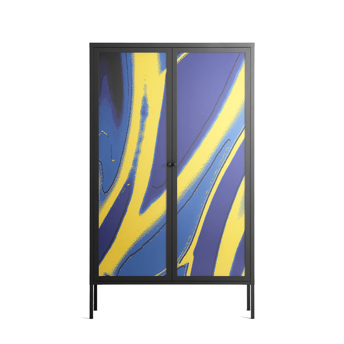 Blue Gale - Cabinet - Oluwaseyi Samuel Adebayo - Antracite - Overlay Glass