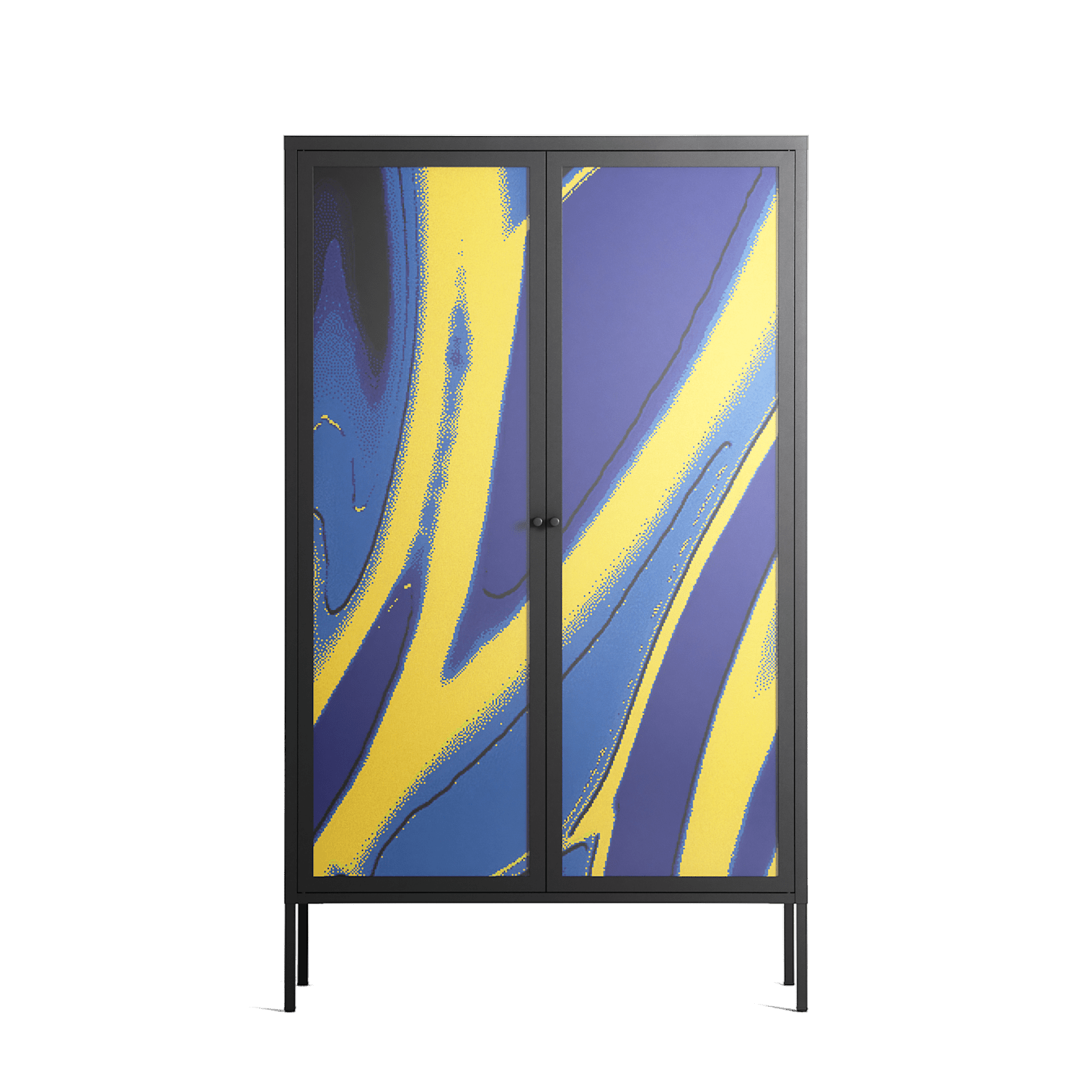 Blue Gale - Cabinet - Oluwaseyi Samuel Adebayo - Antracite - Overlay Glass
