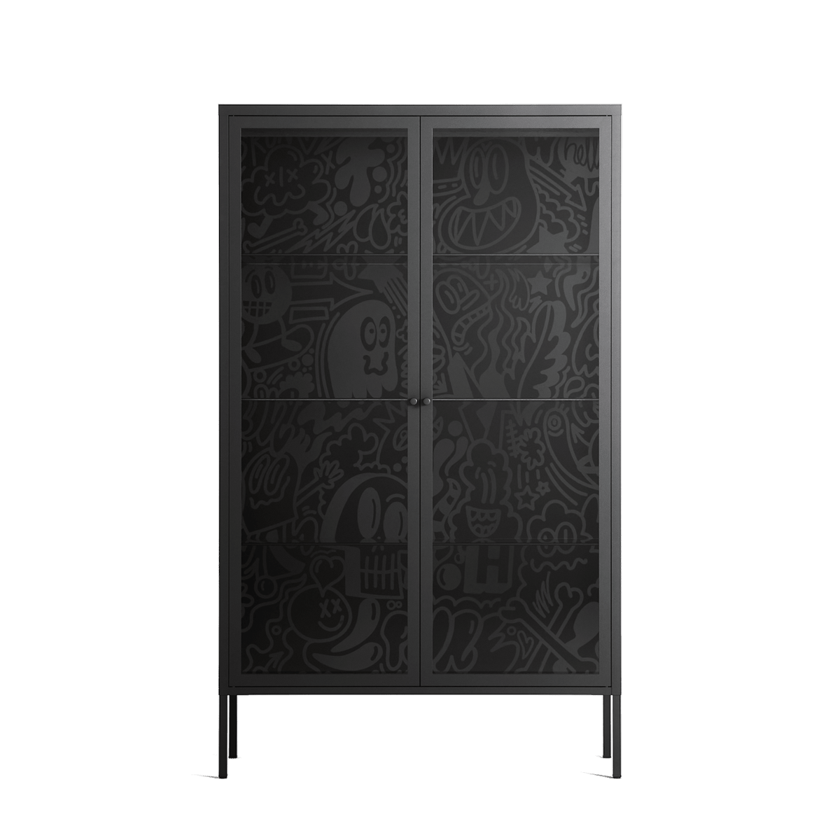 The Single Color - Cabinet - Craig Watkins - Antracite - Clear glass