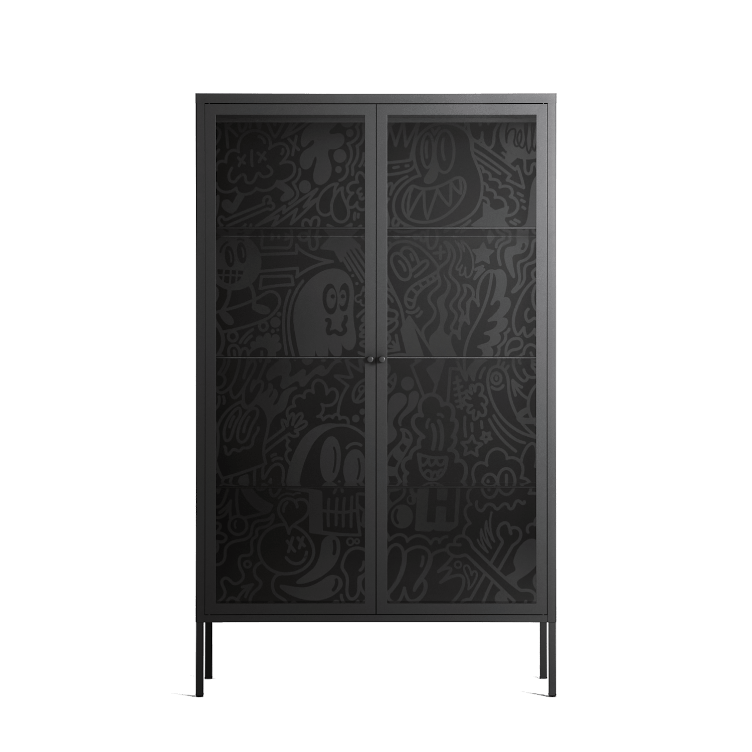 The Single Color - Cabinet - Craig Watkins - Antracite - Clear glass