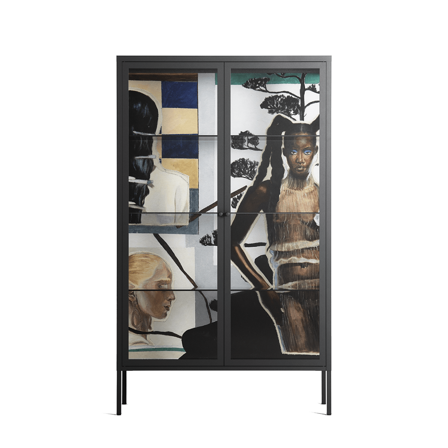 Dreaming With Open Eyes - Cabinet - Sophie Goudman-Peachey - Antracite - Clear glass
