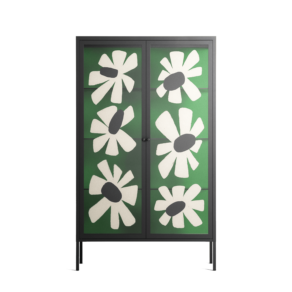 No Stress - Cabinet - Magdalena Marchocka - Antracite - Overlay Glass