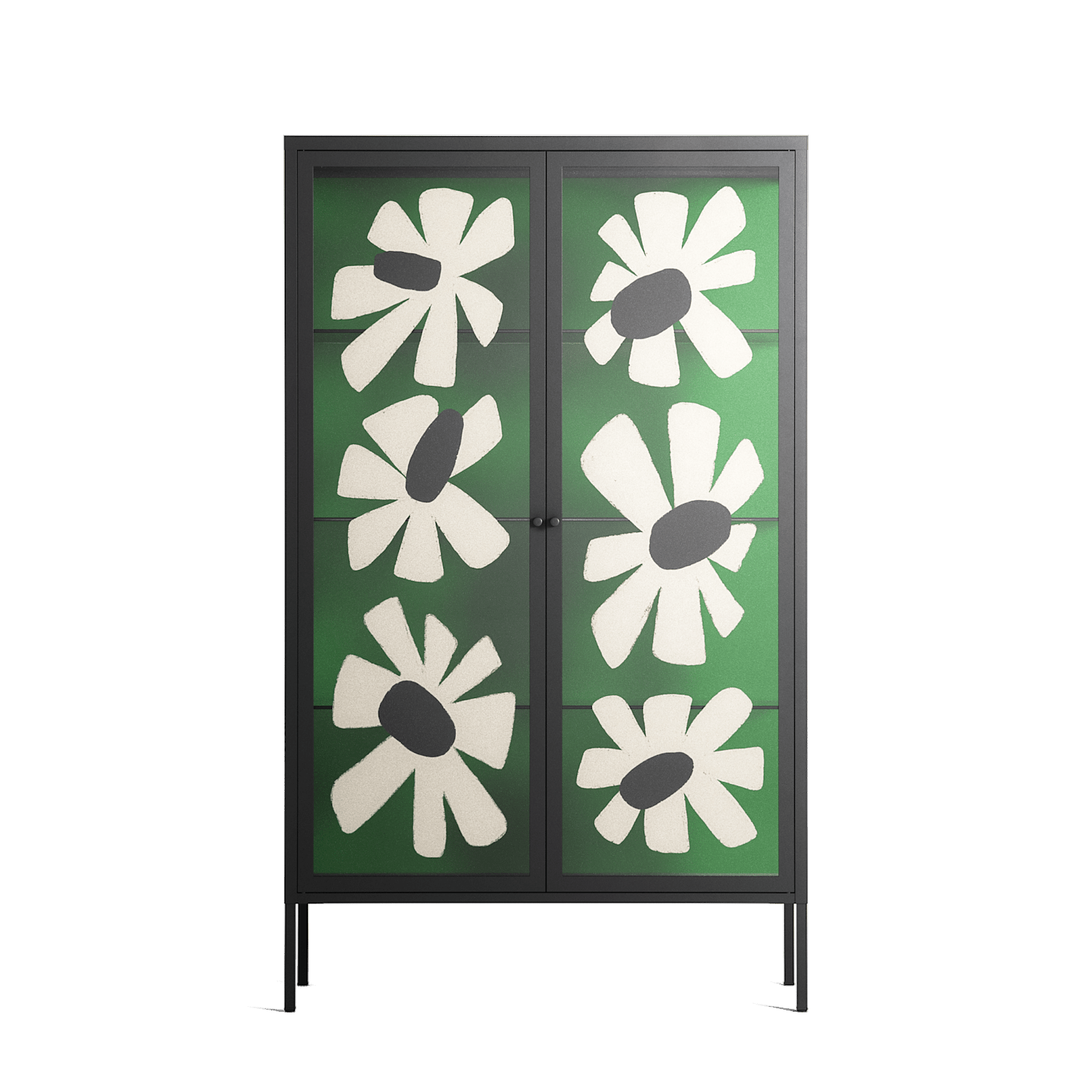 No Stress - Cabinet - Magdalena Marchocka - Antracite - Overlay Glass