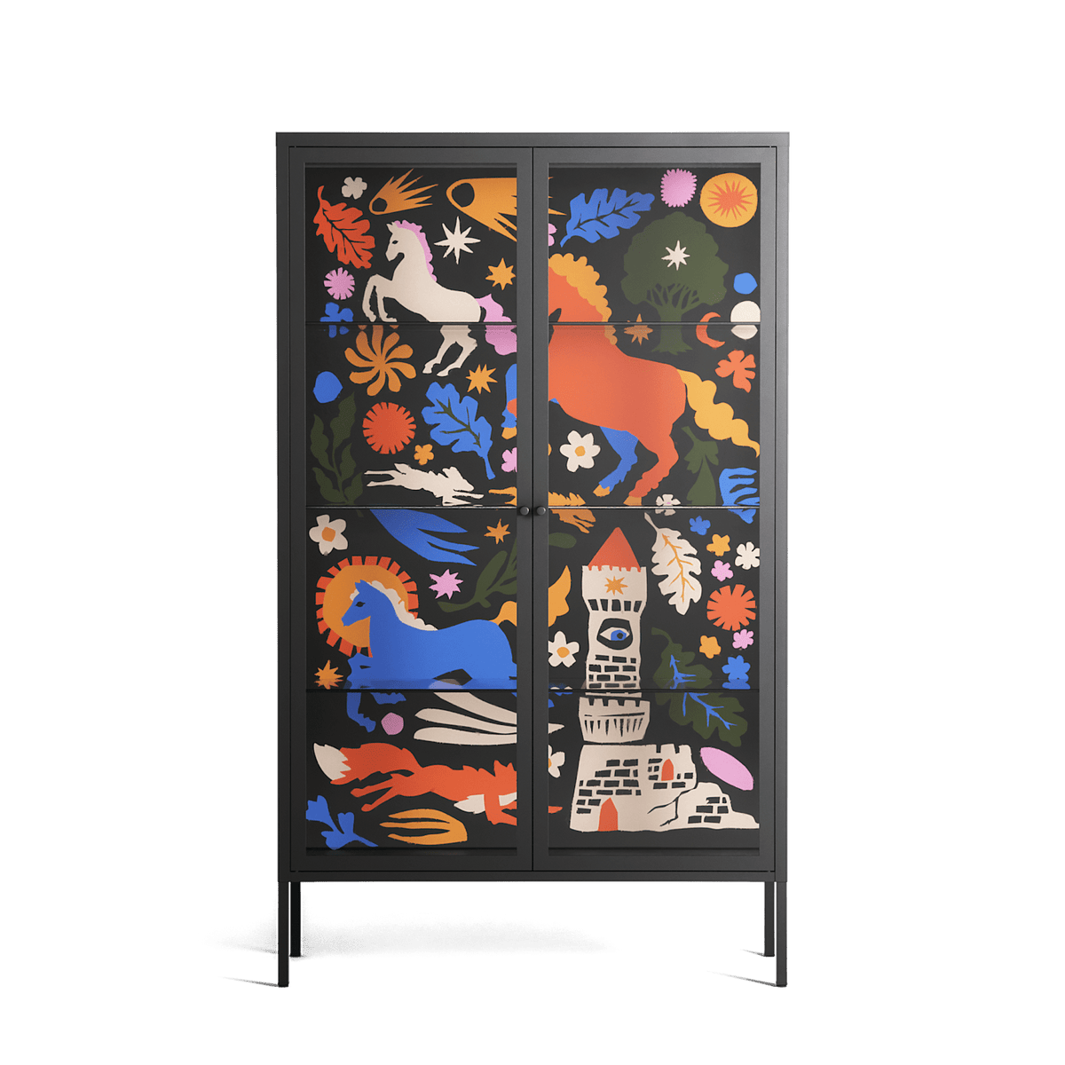 The Secret Herb Garden In The Forest - Cabinet - Nick Liefhebber - Antracite - Clear glass