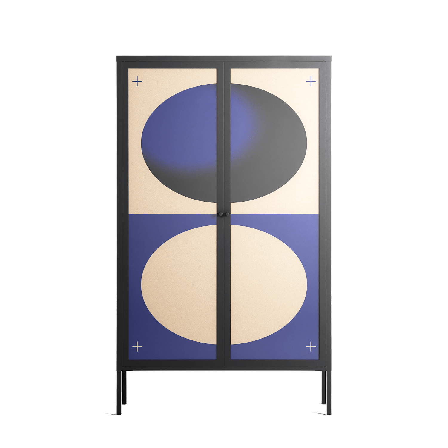 Entrance - Cabinet - Oluwaseyi Samuel Adebayo - Antracite - Overlay Glass
