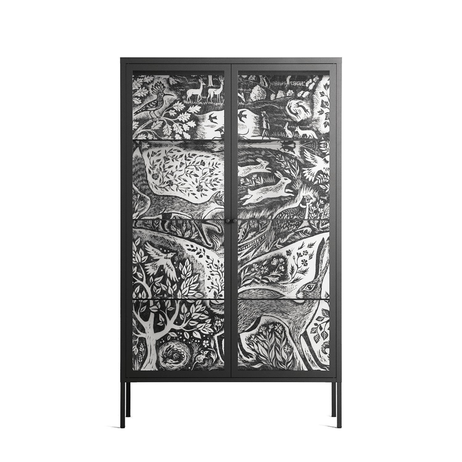 Flight Of Fancy - Cabinet - Diana Catchpole - Antracite - Clear glass